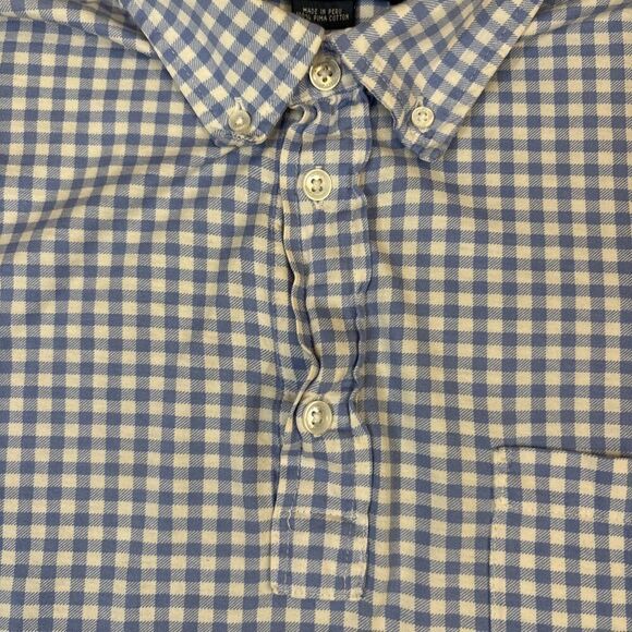 Polo Ralph Lauren Polo Shirt Blue Gingham Check Mens XL - Picture 4 of 7